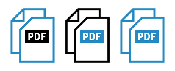 zestaw ikon pliku PDF