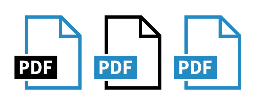 zestaw ikon pliku PDF