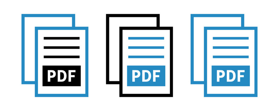 zestaw ikon pliku PDF