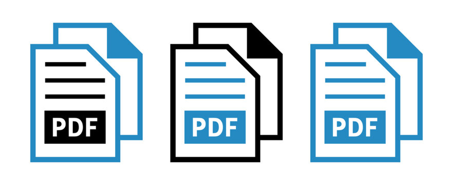 zestaw ikon pliku PDF