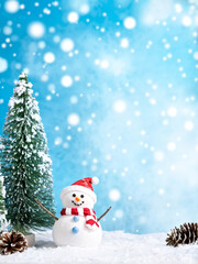 Scenic Winter Landscape with Snowy Fir and Frost