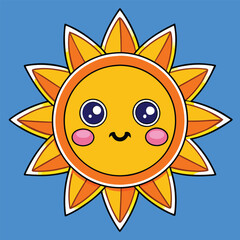 Sun png Vector Image Background Design , cute sun vector 