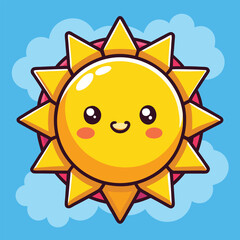 Obraz premium Sun png Vector Image Background Design , cute sun vector 