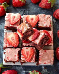 chocolate cake with strawberries