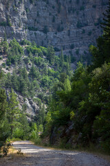 Road in the mountains of Antalya, Turkey. Part 2.