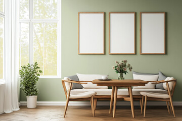 room with table and chairs