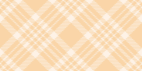 Pure fabric vector check, good texture tartan textile. King pattern seamless plaid background in orange and old lace colors.