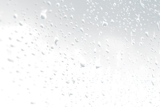 Realistic Raindrops Effect with Clear Background for Design Projects, Water drops on a window pane, 