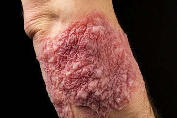 Generative AI picture of a skin with allergic reaction treatment dermatology problem