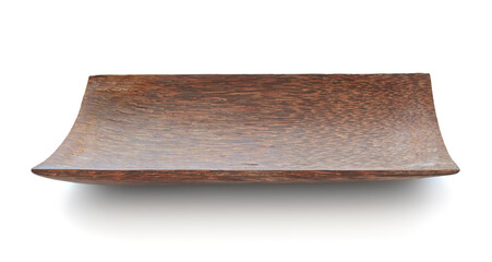 Empty wooden serving platter