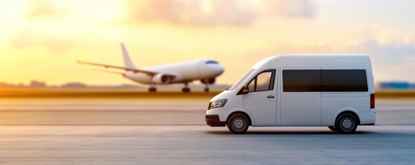 Hotel shuttle service transporting guests from the airport, seamless integration of travel and hospitality in the industry