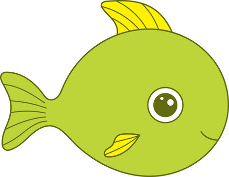 recommend clip art: Cute fish clipart design illustration