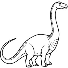 Fototapeta premium Brachiosaurus on white background