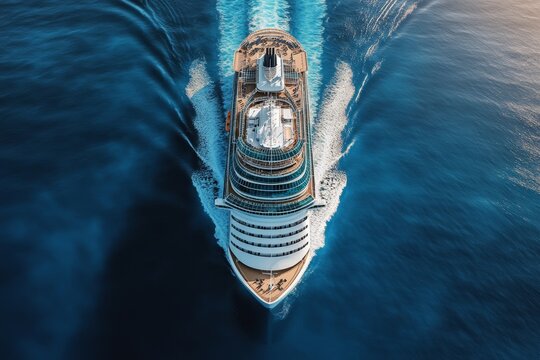 In the Bahamas, Berry Islands, 27 November 2019: Cruise ships just off CocoCay.