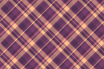 Girl fabric vector plaid, day background texture textile. Love pattern check tartan seamless in pink and red colors.