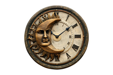 Vintage Sun and Moon Clock