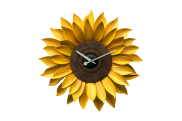 Sunflower Clock Isolated