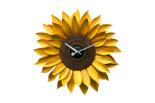 Sunflower Clock Isolated