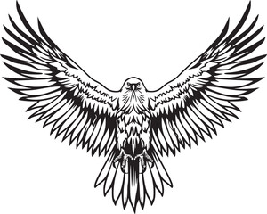 Obraz premium Bold Eagle Soaring: A Dynamic Vector Graphic for Powerful Designs