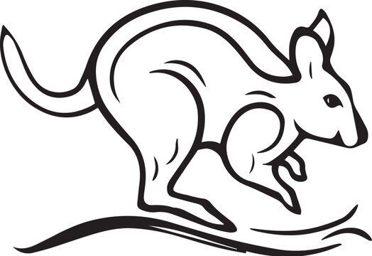 recommend clip art: Wallaby vector black silhouette design for T-Shirt