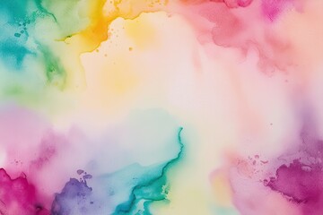 Fototapeta premium Vibrant Pastel Watercolor Background with Rich Color Hues and Textures