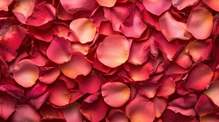 Fototapeta premium Background with various petals of roses
