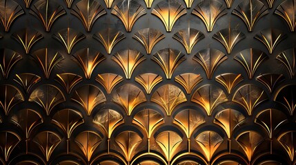 Luxury golden wallpaper. Art Deco Pattern, Vip invitation background texture for print, fabric, packaging design
