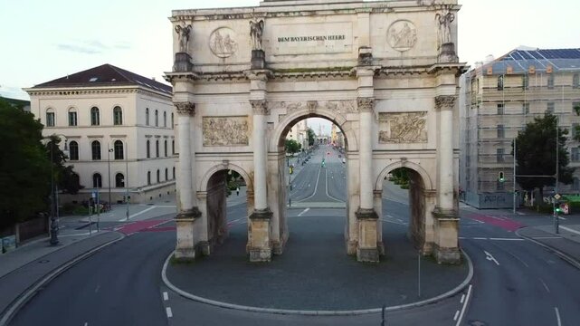 Early Morning Retreat from Siegestor, Munich