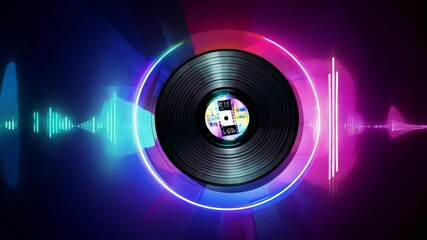 Energetic vinyl spinning at a vibrant music festival at night showcasing lively beats and rhythms