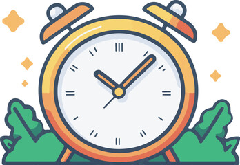 Pastel Clock Illustration