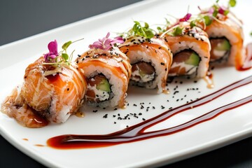 Delicious Salmon Sushi Rolls