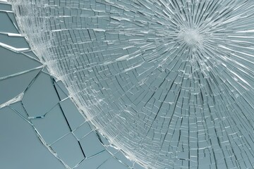 Obraz premium High Resolution Cracked Glass Texture with Clear Fractures and Shattered Window Effects