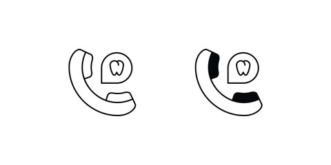 call set icon with white background vector stock illustration