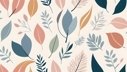 seamless pattern with leaves