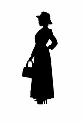 Silhouette of career woman