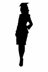Silhouette of career woman