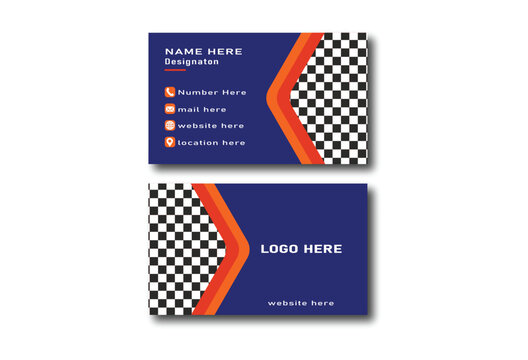 A vector template of modern ,creative ,clean and simple business card with clean concept 