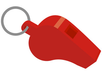 赤い笛、ホイッスル、笛 © Mina3