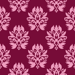 Fototapeta premium Damask silk fabric victorian Baroque pattern illustration design for wrapping, fabric, silk, scarf Classical luxury royal Vintage, paisley elements ornament victorian seamless texture for wallpapers
