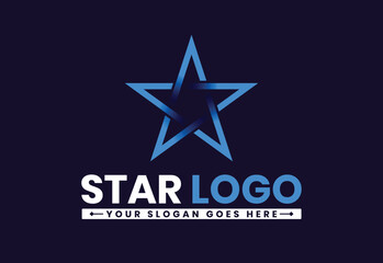 Obraz premium Luxury Blue Star logo designs template, Elegant Star logo designs, Fast star logo designs concept 