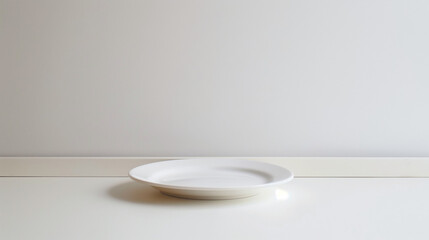 close up of a white plate 