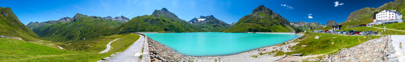 Bielerhöhe mit Silvretta-Stausee zwischen Paznaun in Tirol und Montafon in Vorarlberg, Österreich