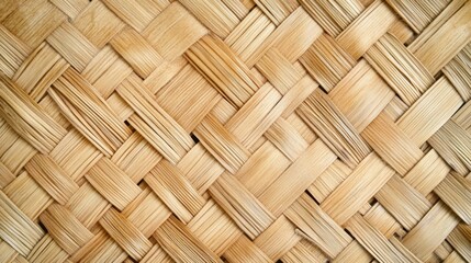 A rustic Filipino banig pattern with woven palm leaves in natural beige tones. The design is simple and geometric, with the woven patterns creating a sense of texture and depth. The background is