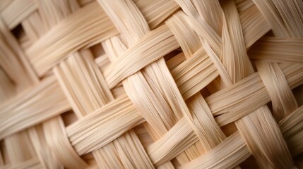 A rustic Filipino banig pattern with woven palm leaves in natural beige tones. The design is simple and geometric, with the woven patterns creating a sense of texture and depth. The background is