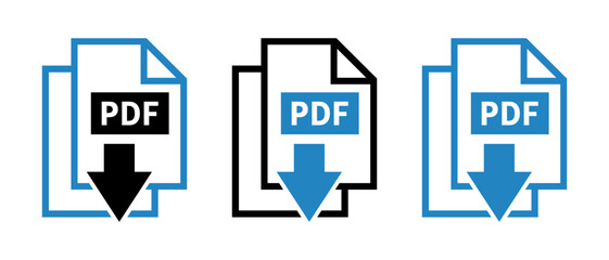 ikony pobierania plików PDF