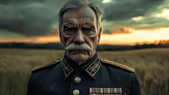 a twentieth century soldier in a field