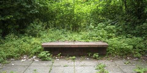 A neglected section of a garden, engulfed by weeds and debris, stands as a testament to nature's strength in the face of human neglect and environmental challenges.