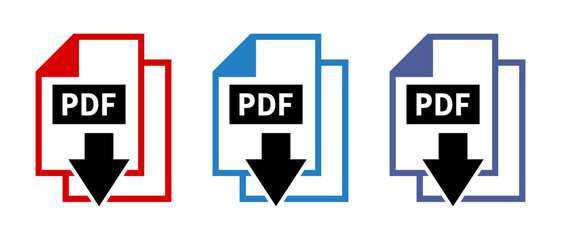 ikony pobierania plików PDF