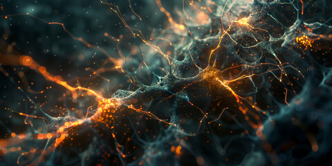 Neural Network on a Black Background