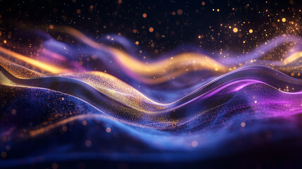 Bright Neon Space Network Landscape. Cyber Neon Futuristic Net Landscape. Digital Motion Design. 3D Fluid Curves. Pink, Blue, Purple Space Universe Swirl. Golographic Gradient Studio Visualization.